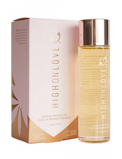 Массажное масло с ароматом белого шоколада High On Love White Chocolate Massage Oil - 120 мл.