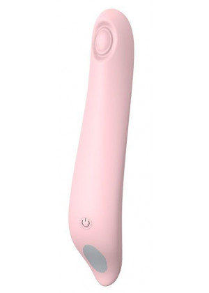 Нежно-розовый вибромассажер LUSTY WOODPECKER - 18 см.
