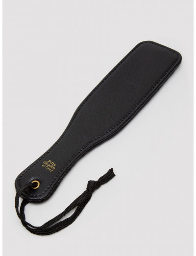 Черная шлепалка Bound to You Faux Leather Small Spanking Paddle - 25,4 см.