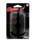 Чёрная анальная втулка SMILING SILICONE BUTT PLUG BLACK - 8,9 см.