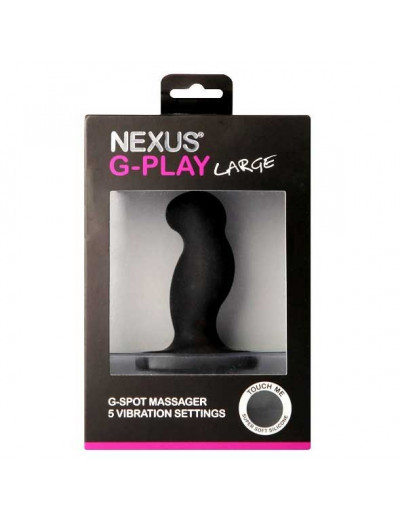 Стимулятор простаты Nexus G-Play Large Black с вибрацией - 10 см.