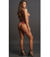 Боди с гартерами и наклейками на грудь Open-cup Strappy Teddy   Dazzling Sticker