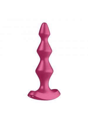 Малиновая анальная пробка с вибрацией Lolli Plug 1 - 13,5 см.
