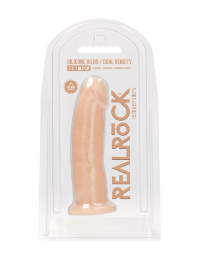 Телесный фаллоимитатор без мошонки Silicone Dildo Without Balls - 19,2 см.