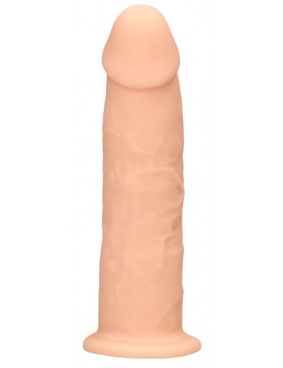 Телесный фаллоимитатор без мошонки Silicone Dildo Without Balls - 19,2 см.
