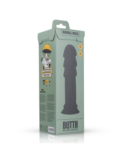 Черный фаллоимитатор MadBull Muzzl - 28,9 см.