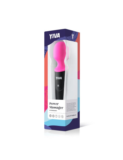 Розово-черный вибромассажер Yiva Power Massager