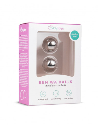 Серебристые вагинальные шарики Ben Wa Balls