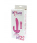Розовый вибратор-ротатор с дополнительным отростком NAGHI NO.22 RECHARGEABLE DUO VIBRATOR