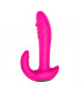 Розовый вибратор-ротатор с дополнительным отростком NAGHI NO.22 RECHARGEABLE DUO VIBRATOR