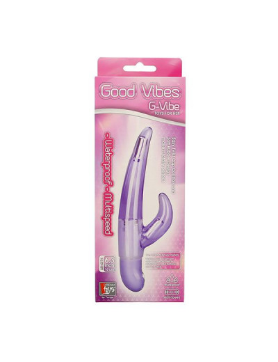 Фиолетовый вибратор для G-стимуляции GOOD VIBES G-VIBE - 16 см.
