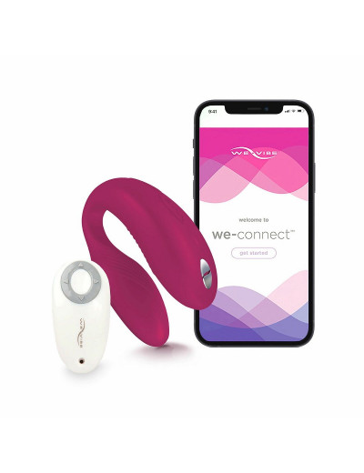 Ярко-розовый вибратор для пар We-Vibe Sync