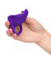 Фиолетовое перезаряжаемое эрекционное кольцо Silicone Remote Orgasm Ring