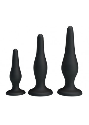 Набор из 3 силиконовых анальных пробок для начинающих Mini Anal Kit