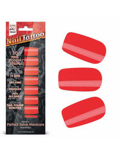 Набор лаковых полосок для ногтей Красный шик Nail Foil