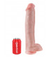 Телесный фаллоимитатор-гигант 15  Cock with Balls - 40,6 см.