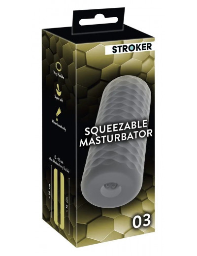 Серый мастурбатор Squeezable Masturbator 03