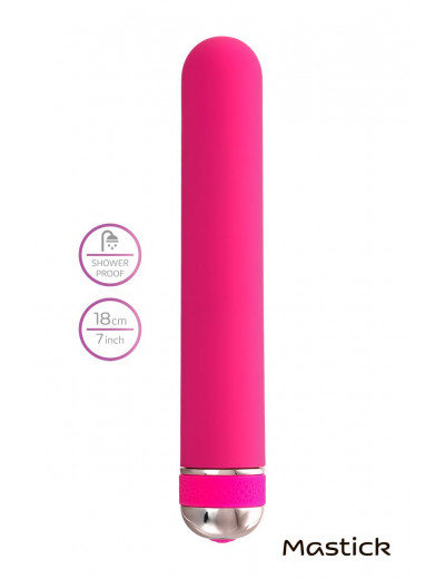 Розовый нереалистичный вибратор Mastick - 18 см.