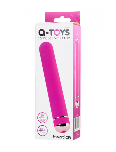 Розовый нереалистичный вибратор Mastick - 18 см.