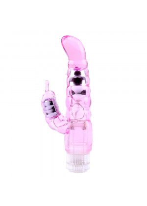 Розовый вибратор-кролик My Dual Pleasure - 21 см.