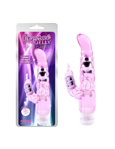 Розовый вибратор-кролик My Dual Pleasure - 21 см.