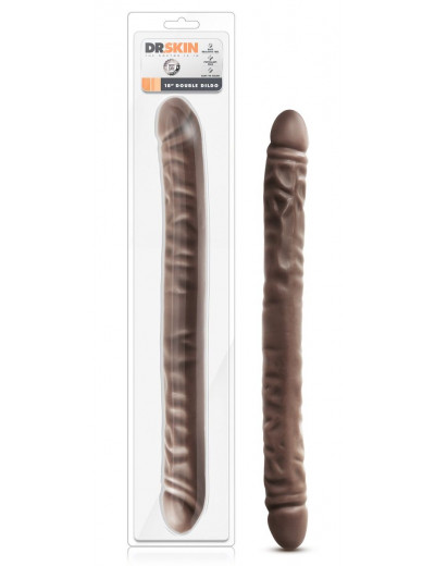 Коричневый двусторонний фаллоимитатор 18 Inch Double Dildo - 45,7 см.