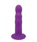 Фиолетовый фаллоимитатор-реалистик PREMIUM RIBBED DILDO - 18 см.