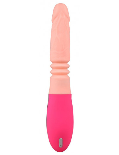 Телесный вибростимулятор зоны G с поступательными движениями Flesh Punch - 26,5 см.