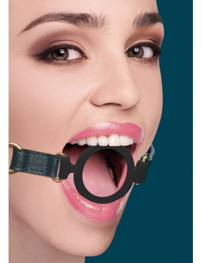 Кляп-кольцо на зеленых ремешках Silicone Ring Gag