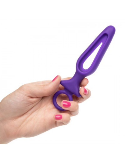 Фиолетовая силиконовая пробка с прорезью Silicone Groove Probe - 10,25 см.