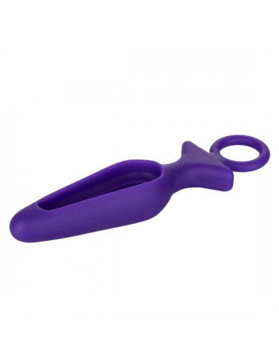 Фиолетовая силиконовая пробка с прорезью Silicone Groove Probe - 10,25 см.