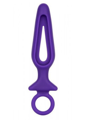 Фиолетовая силиконовая пробка с прорезью Silicone Groove Probe - 10,25 см.