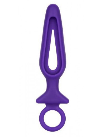 Фиолетовая силиконовая пробка с прорезью Silicone Groove Probe - 10,25 см.