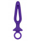 Фиолетовая силиконовая пробка с прорезью Silicone Groove Probe - 10,25 см.