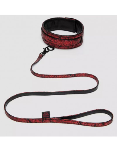 Стильный ошейник с поводком Reversible Faux Leather Collar and Lead