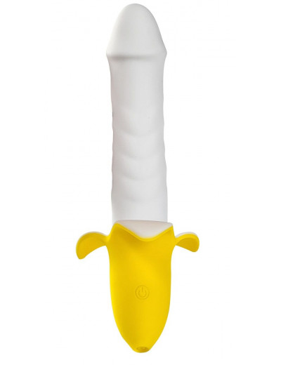 Мощный пульсатор в форме банана Banana Pulsator - 19,5 см.