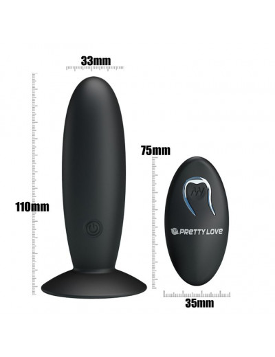 Анальная пробка с вибрацией и пультом управления Remote Control Vibrating Plug - 11 см.