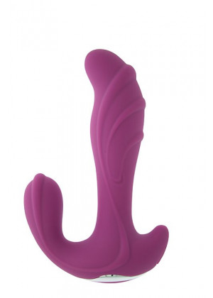 Фиолетовый вибратор с клиторальной стимуляцией N5 RECHARGEABLE DUO VIBRATOR