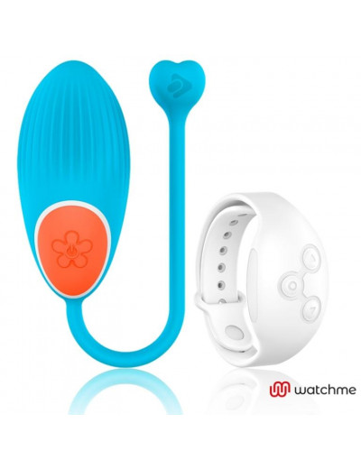 Голубое виброяйцо с белым пультом-часами Wearwatch Egg Wireless Watchme