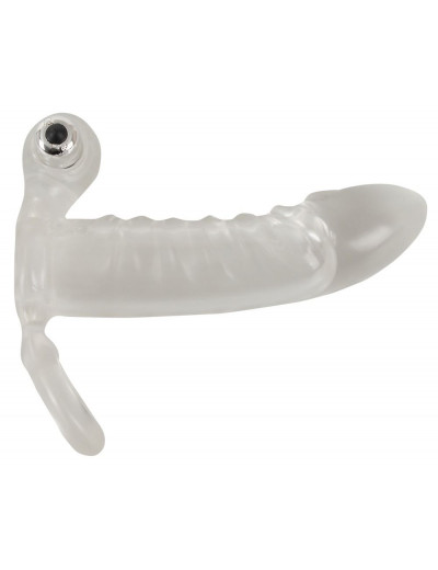 Прозрачная вибронасадка Vibrating Sleeve - 15,6 см.