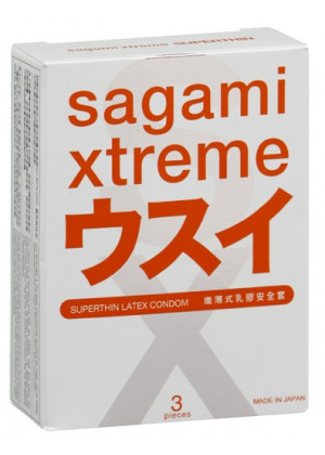 Ультратонкие презервативы Sagami Xtreme Superthin - 3 шт.