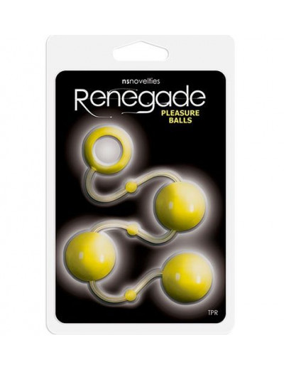 Желтые анальные шарики Renegade Pleasure Balls