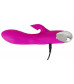Лиловый вибратор-кролик Super Soft Silicone Sucking Vibrator - 20 см.