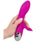 Лиловый вибратор-кролик Super Soft Silicone Sucking Vibrator - 20 см.