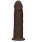 Коричневый фаллоимитатор без мошонки Silicone Dildo Without Balls - 19,2 см.