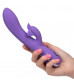 Фиолетовый вибромассажер Inflatable G-Flutter с функцией расширения - 21 см.
