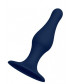 Синяя анальная пробка SILICONE PLUG MEDIUM - 12,7 см.