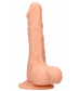Телесный фаллоимитатор Realistic Dildo With Balls - 23 см.