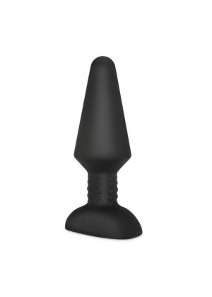 Большая чёрная вибропробка Rimming Plug XL - 16 см.
