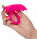 Розовое перезаряжаемое кольцо Silicone Rechargeable Triple Clit Flicker